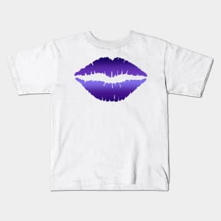 Purple Gradient Lips Kids T-Shirt